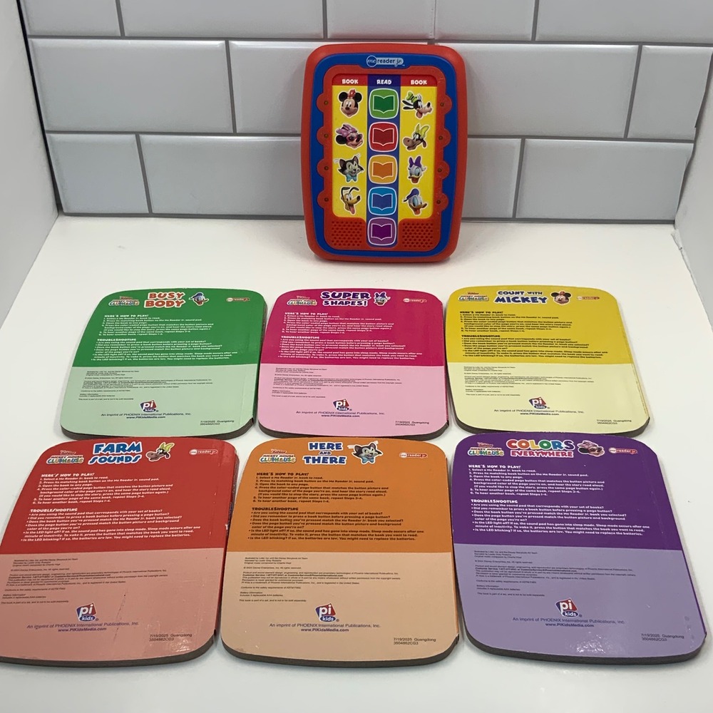 Disney Junior Mickey Mouse Me Reader Jr Electronic‎ Reader and 6 Board Book Set - Picture 5 of 10